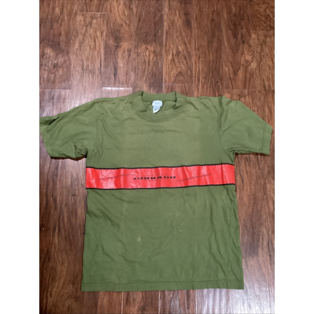 Marithe Francois Girbaud Shirt Mens Large Red Stripe Graphic Short Sleeve